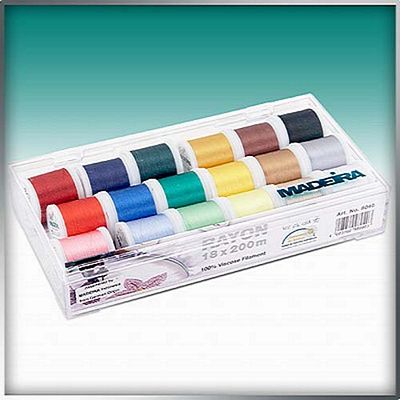 (image for) Rayon Embroidery Thread, 18 Spools ** - Click Image to Close